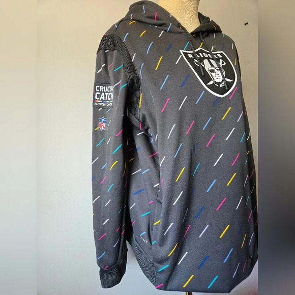 Nike NFL Las Vegas Raiders Crucial Catch Hoodie. Size Womens XL - Picture 4 of 15
